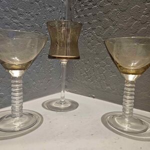 3 Smoky Quartz Barware Glasses